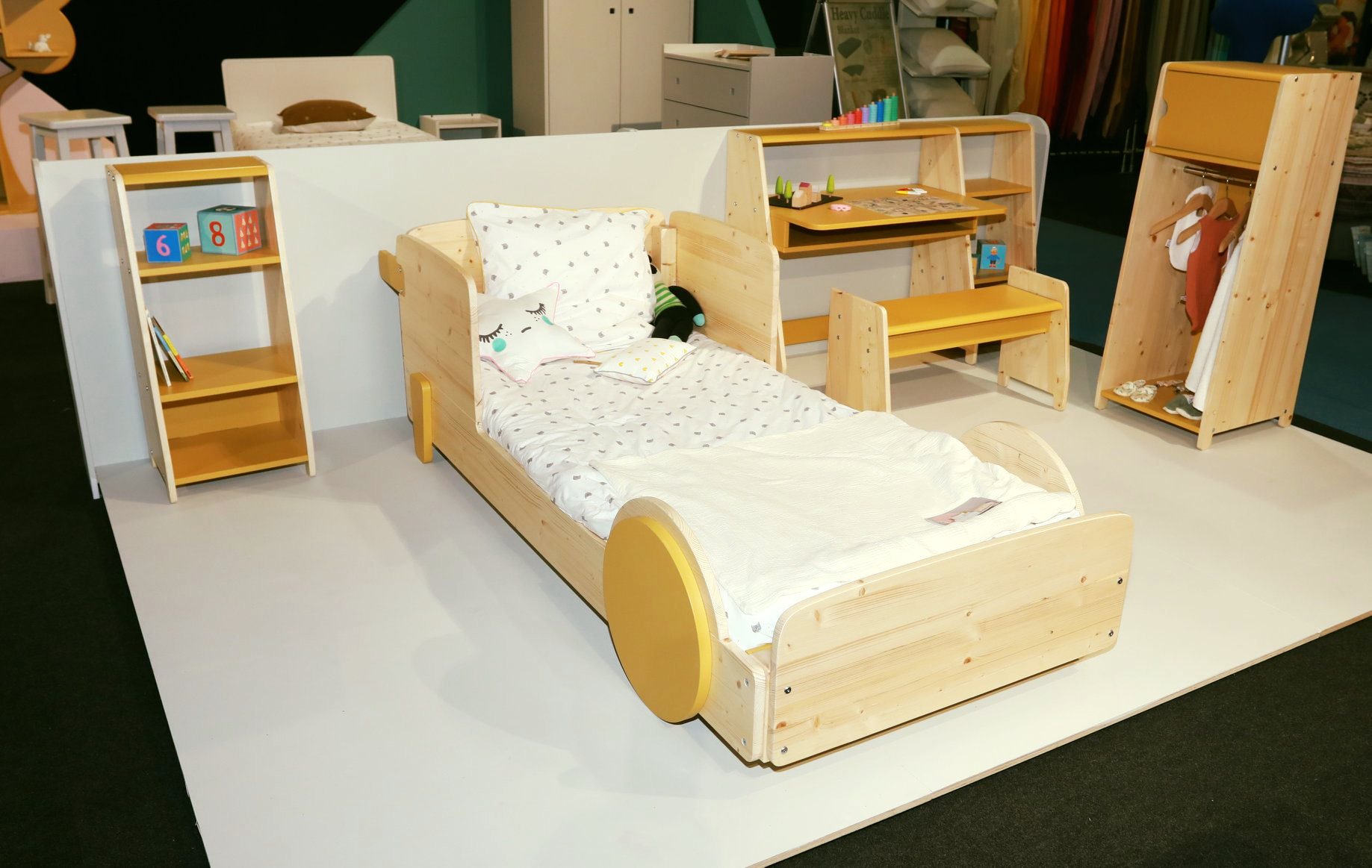 wooden children bedroom