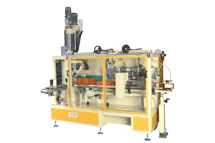 Low capacity packing machine for preformed paper bags from 0,5 to 2,0 kg