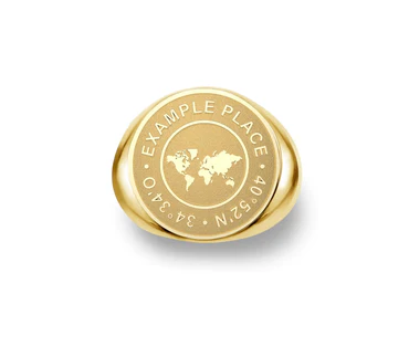 Ozel Yapim Muhur Yuzuk Sari Altin