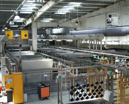 Construction d'une usine de revêtement galvanique