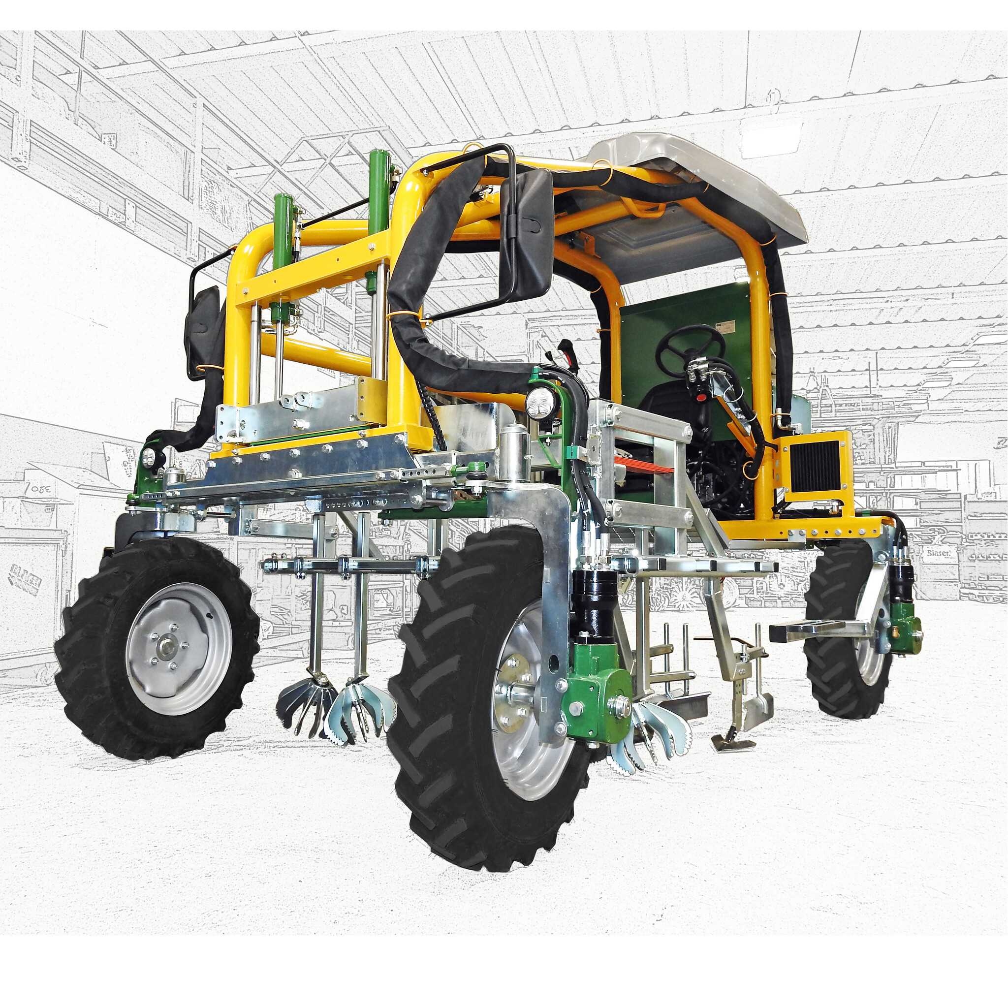 Elfurbo Minitractor / kendinden tahrikli ve çok değerlikli alet taşıyıcı