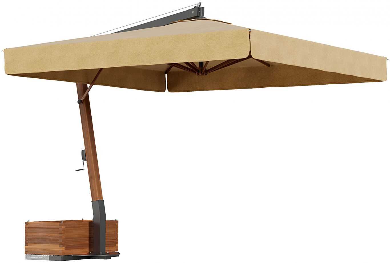 деревянный боковой зонт от солнца VESPUCCI