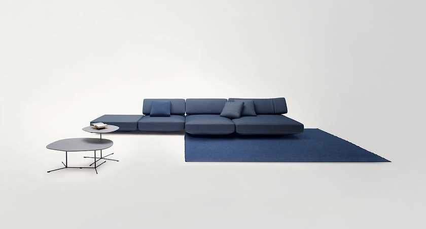 Sectional fabric sofa with removable cover