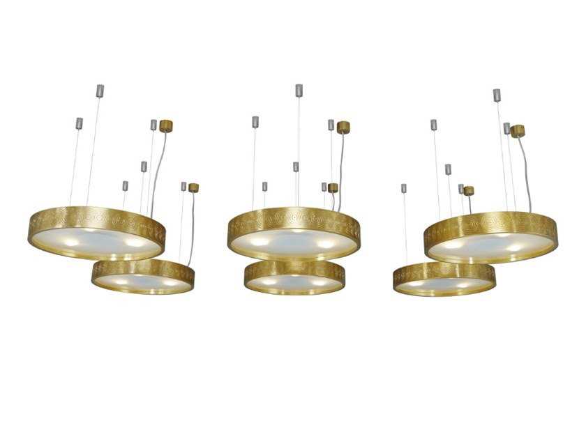 LED el yapımı pirinç sarkıt lamba