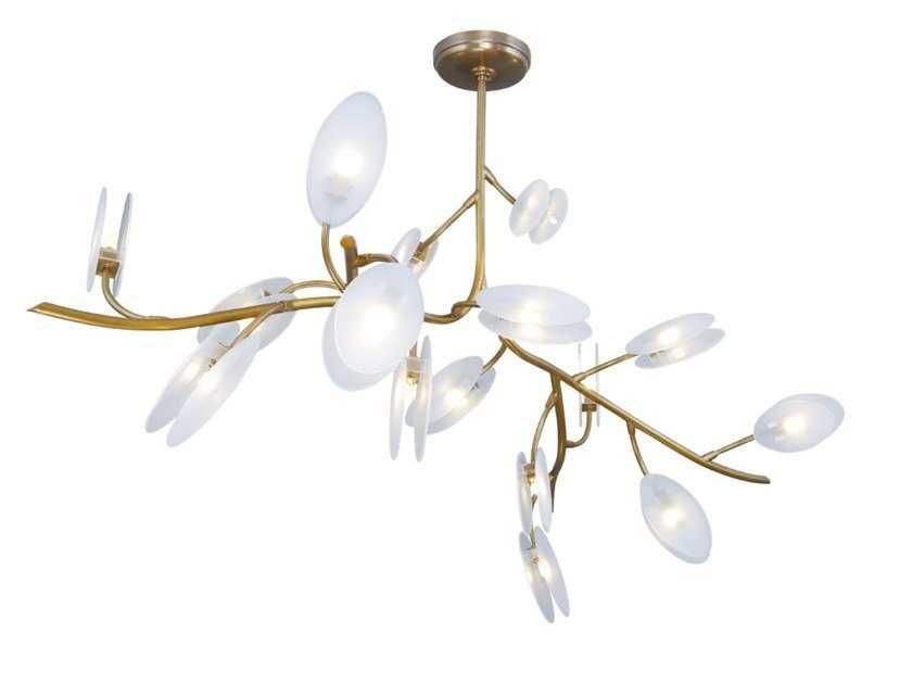LED handmade brass ceiling lamp