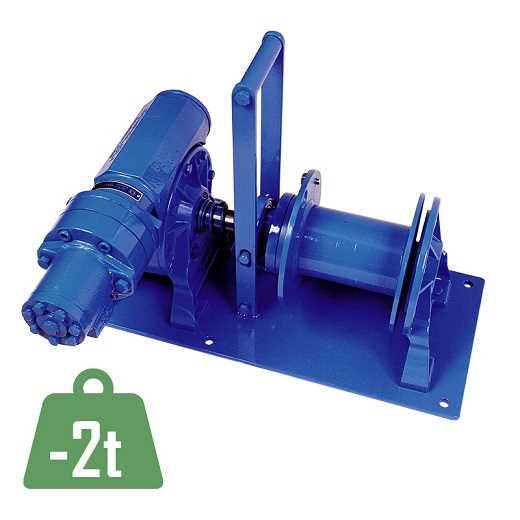 Hydraulic wormgear winches