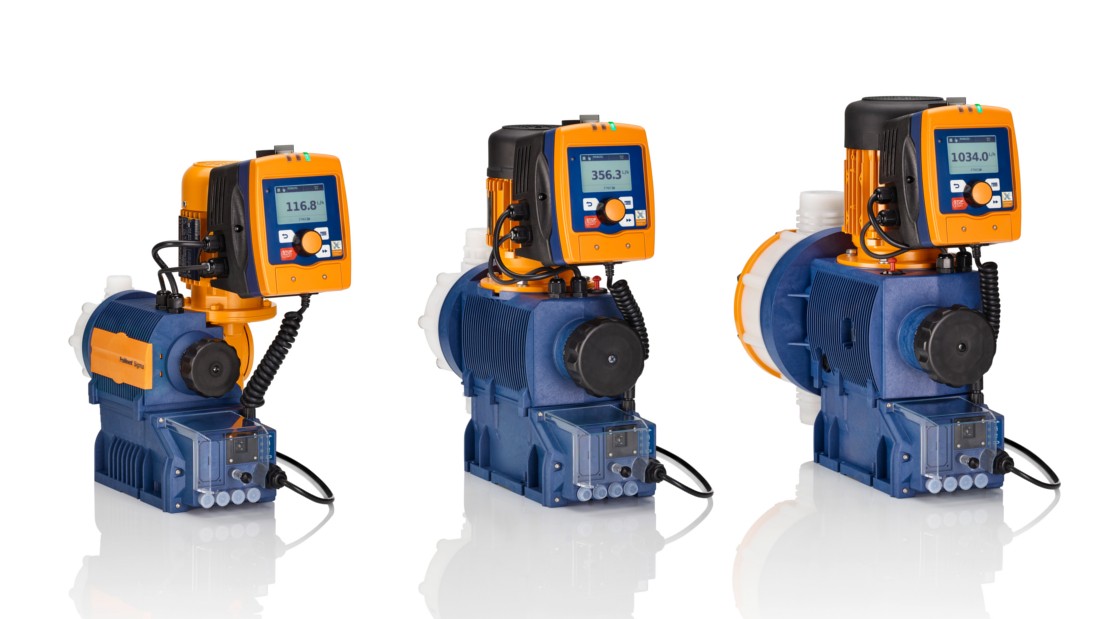 Motorisierte Membrandosierpumpe