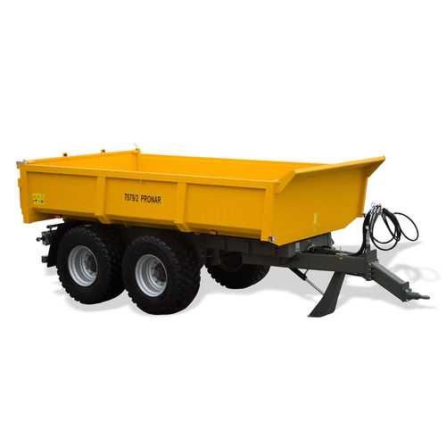Dump Agricultural Trailer / tandem axle / 12 ton