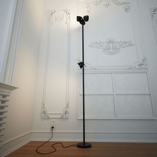 FLOOR-STAND LAMP / CONTEMPORARY / ALUMINUM / STEEL TRIO: P-201
