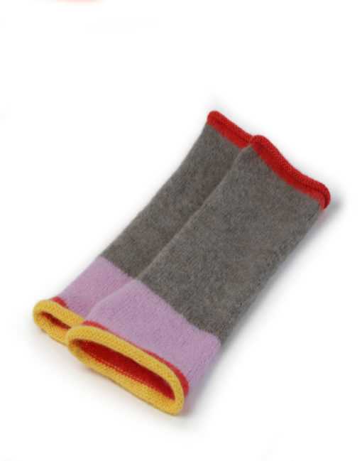 Striped Cashmere Wristwarmers