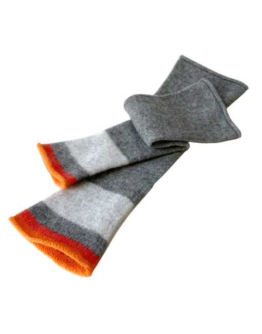 Cashmere Armwarmers With Multistripe