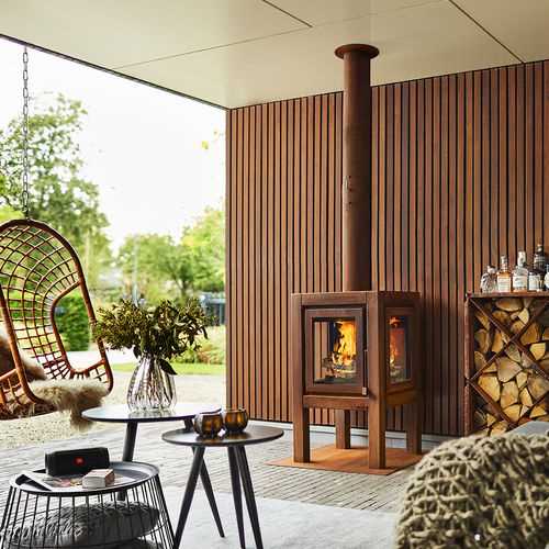 WOOD-BURNING FIREPLACE / QUARUBA XL 3 SIDED WALL