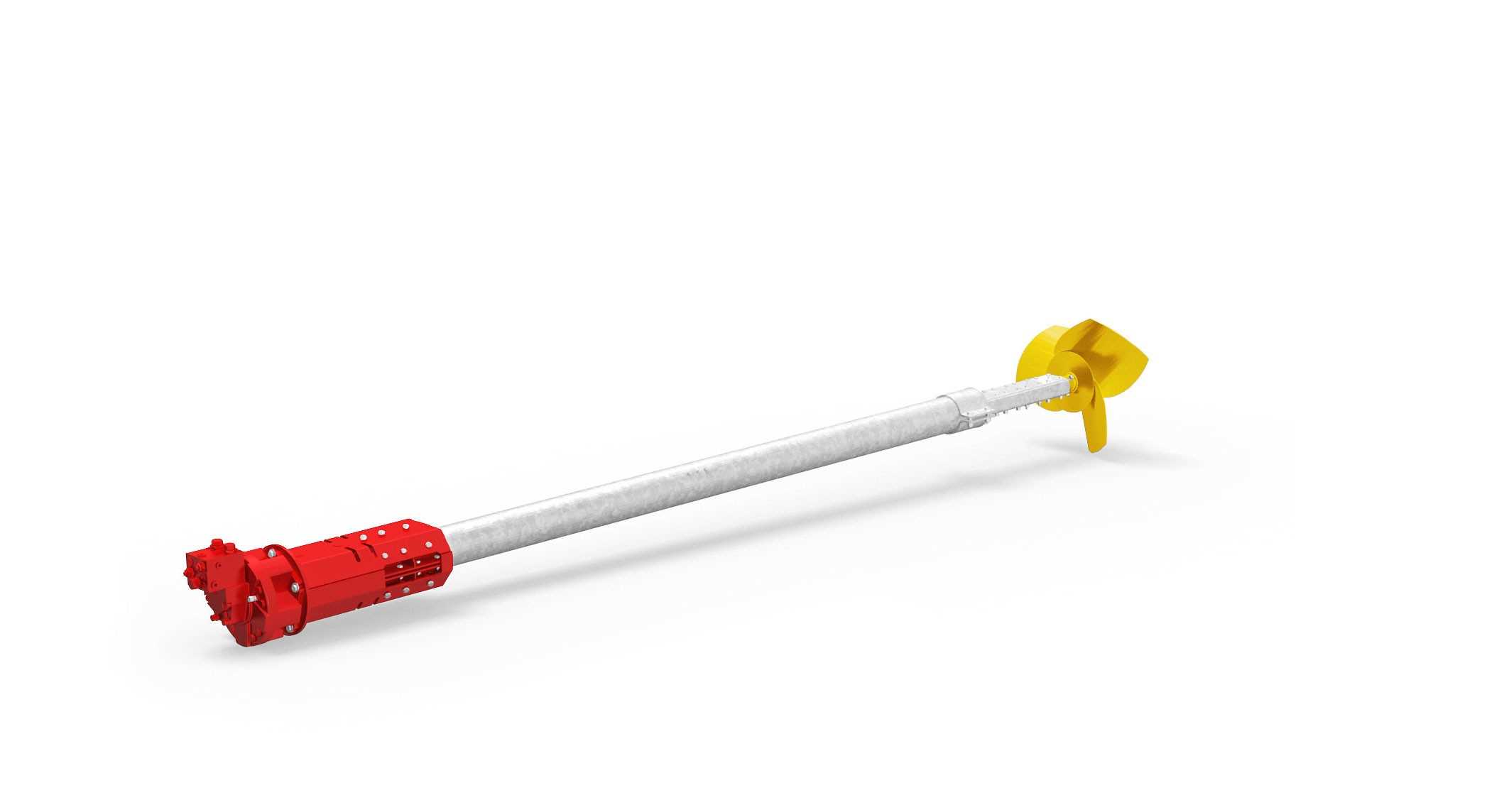 Mixer with hydraulic motor drive