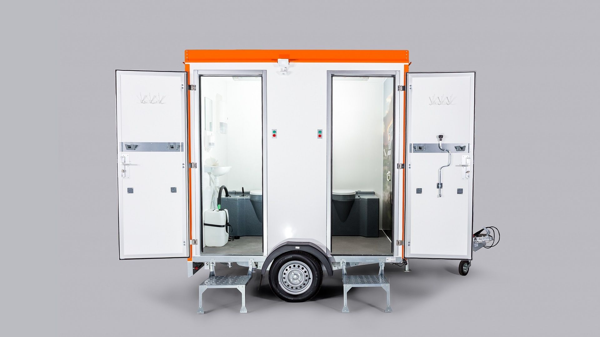 mobile toilet female / male with trailer 300 L