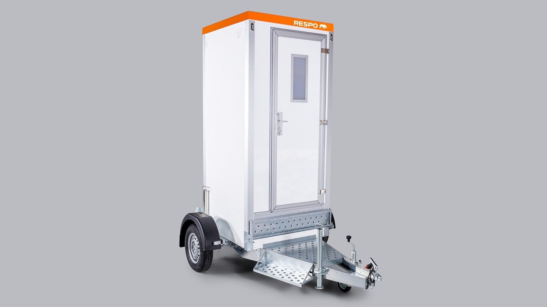 mobile toilet with trailer