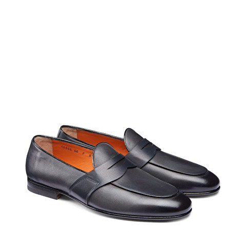 BLACK LEATHER MEN SHOES