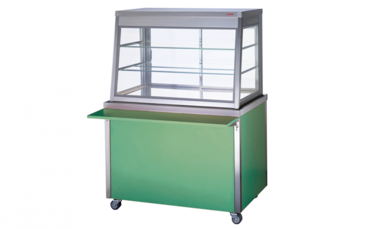school servery / Cold servery counter / vitrine with front glass