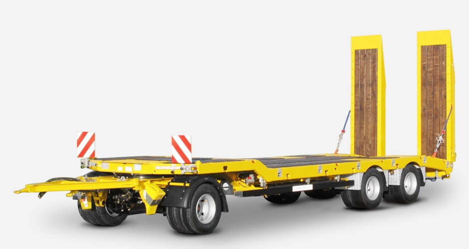 3-axle low bed trailer with offset platform
