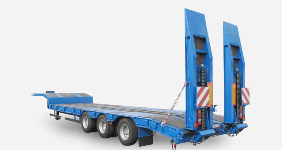 3-axle low loader semi-trailer low bed semi-trailer with offset platform