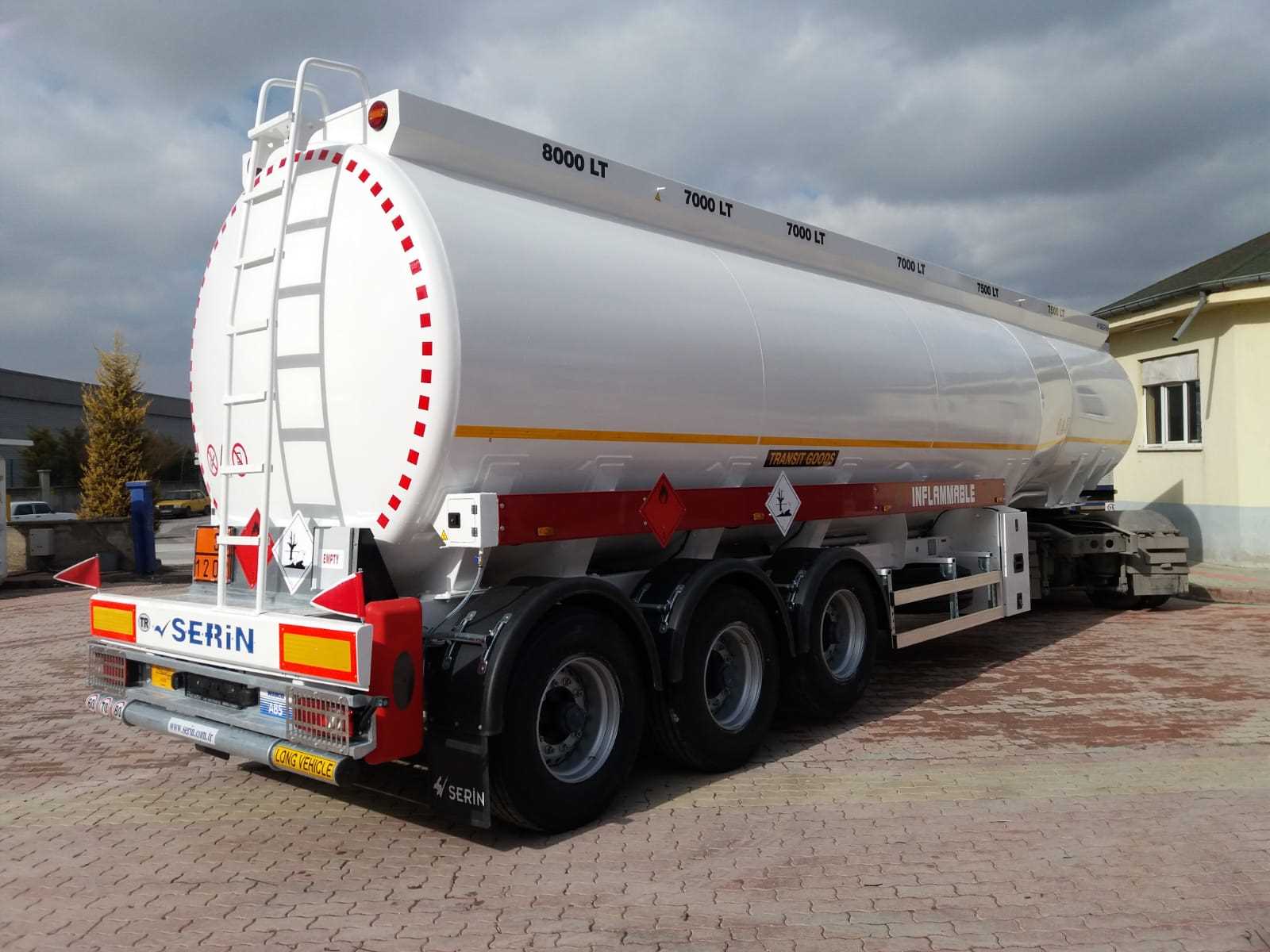 Aluminyum fuel tanker semi trailer 