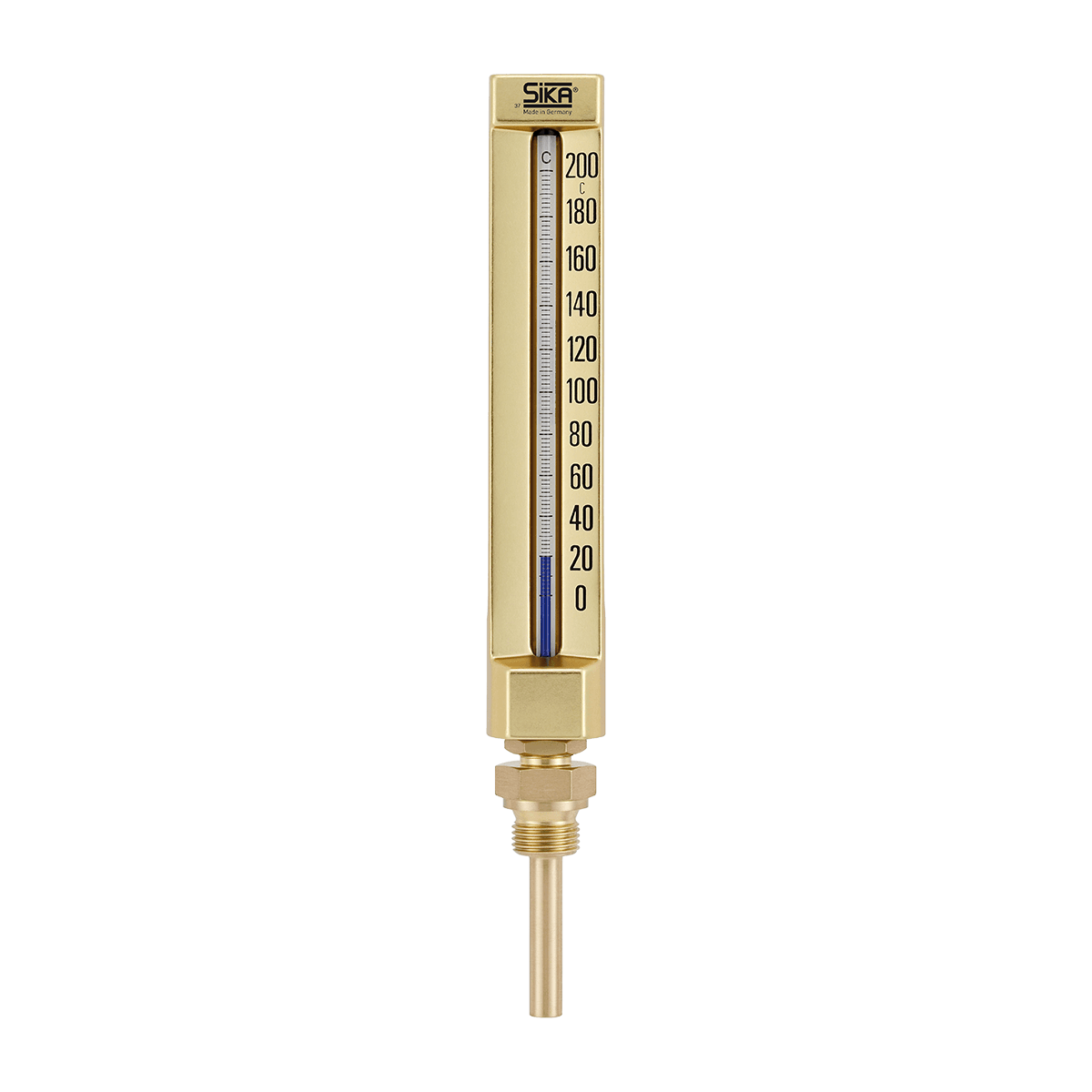 Erstklassiges Maschinenthermometer mit Aluminiumgehäuse mit außenliegender Scheibe
