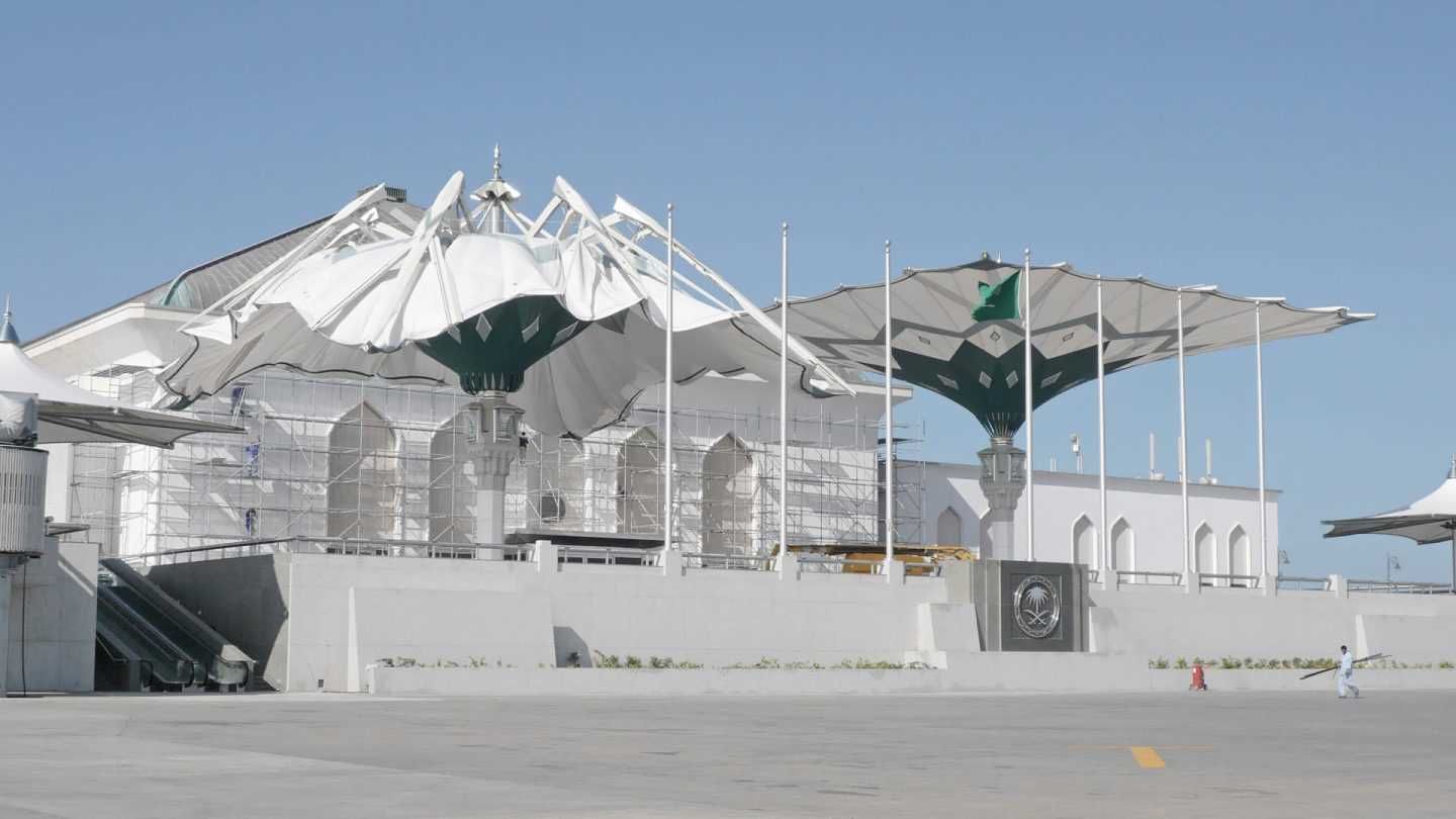 Royal Terminal Shading umbrellas and tent roof for Jeddah Airport