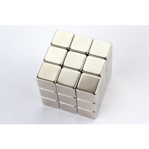 Küp mıknatıs Neodimyum, 10x10x10mm Nikel kaplı
