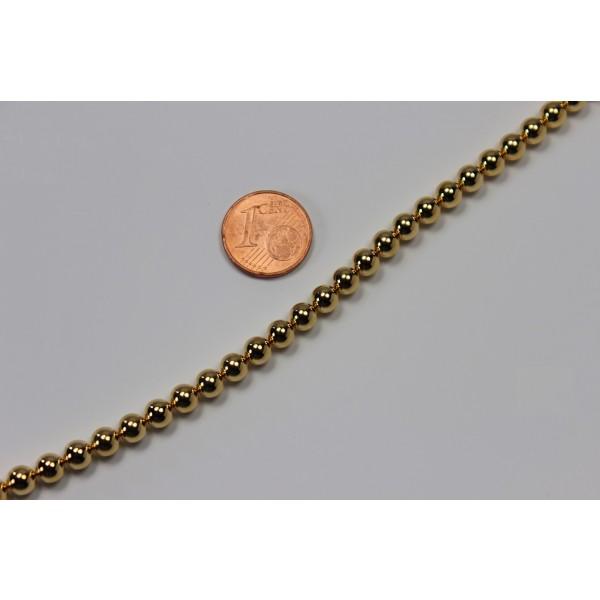 Neodymium magnet sphere, Ã˜ 5,0 mm, Gold plated