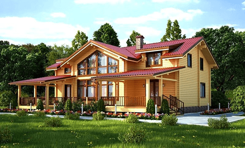 wooden houses