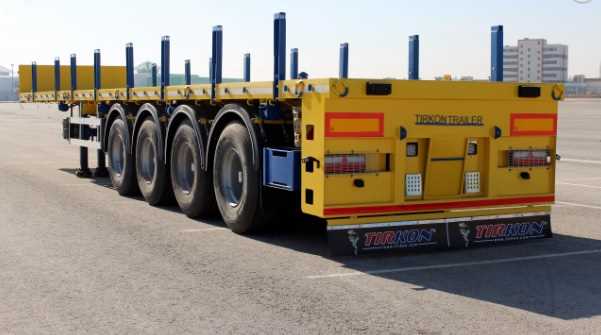 Flatbed semi trailer