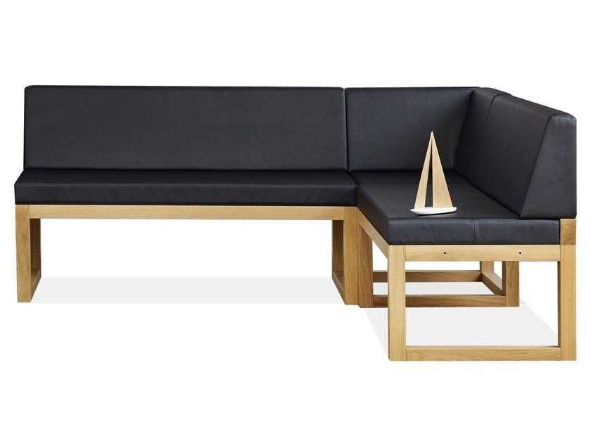 Upholstered modular leather bench