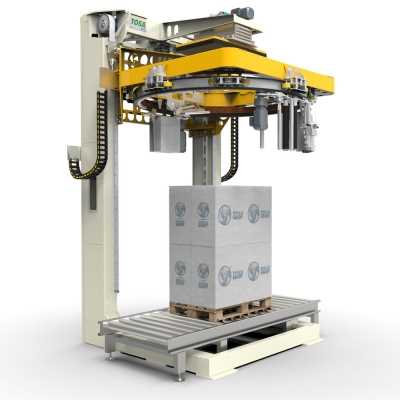 Rotating ring wrapping machines