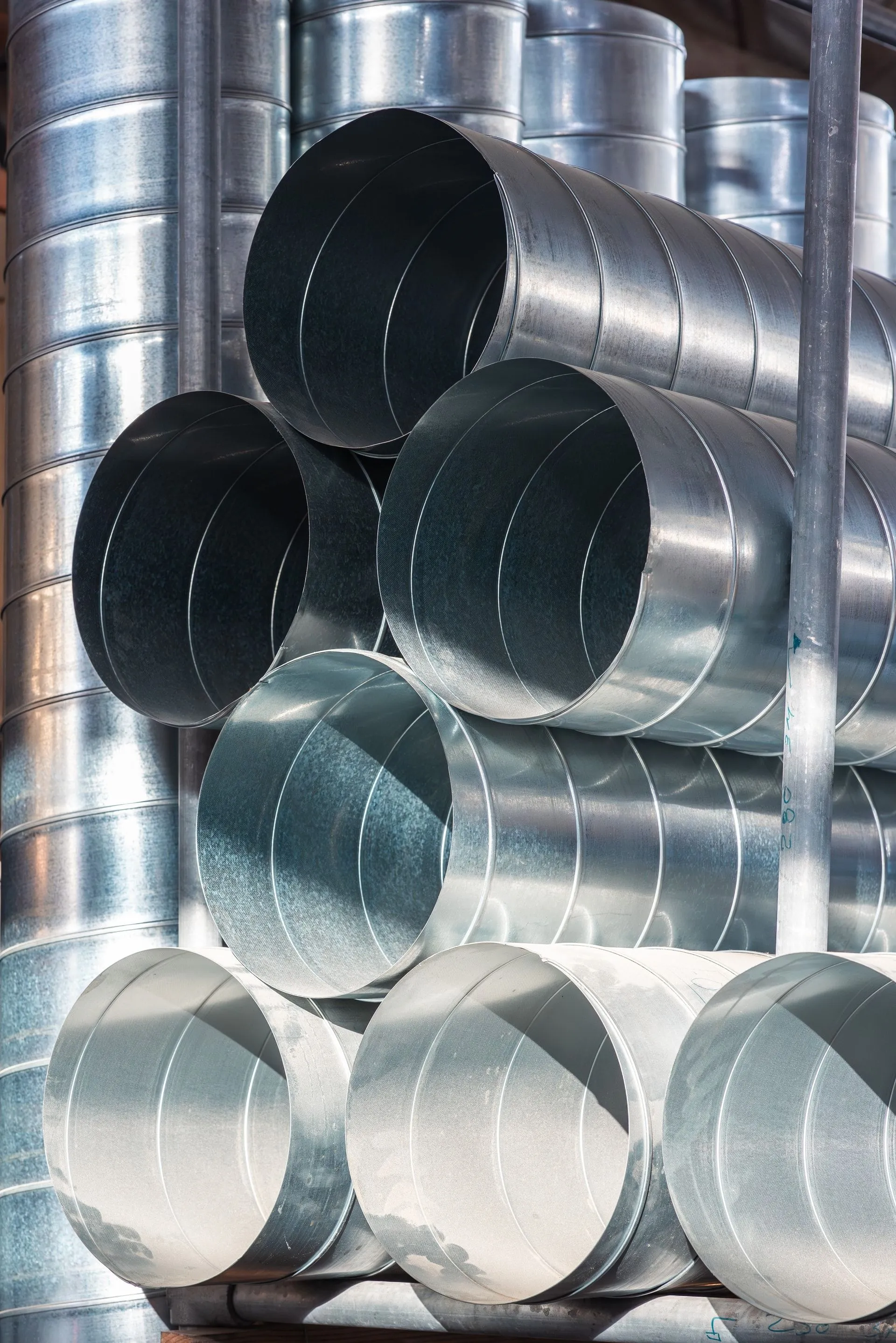  Yuvarlak hava kanallari,  havalandirma borulari 