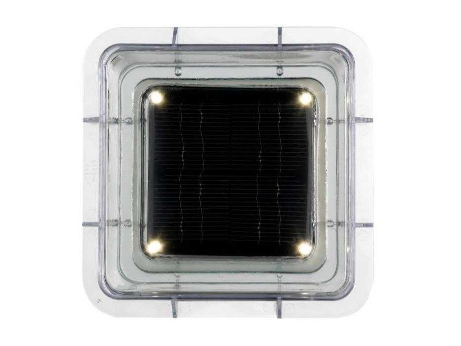 Solar powered Glass block with light