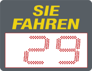 Speed indicators and traffic counters
