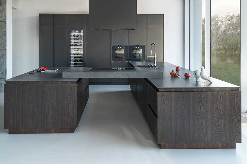 Wood veneer kitchen
