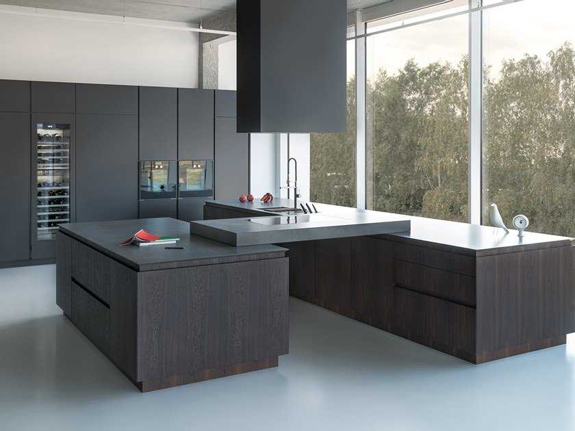 Wood veneer kitchen