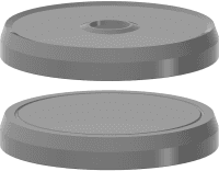 POLISHED STEEL CAPS FOR OUTDOOR HEATERS