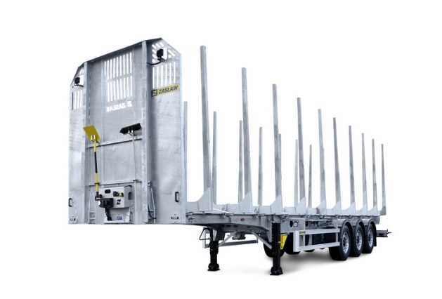  semi-trailer for super-structures used in wood transport 